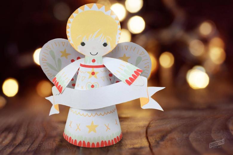 Paper Christmas Angel  Dixie Crystals